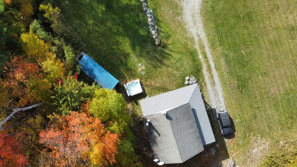 The clearing from above in autumn