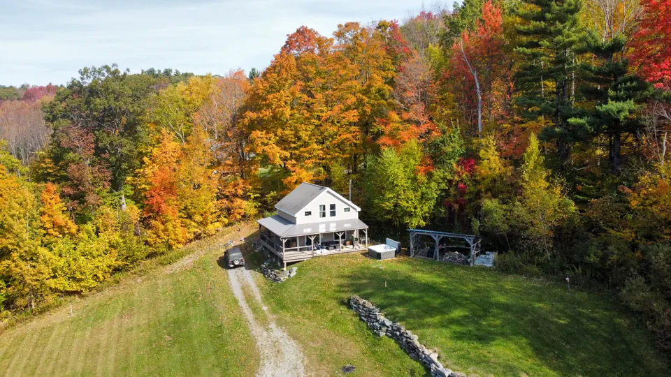 The cabin in autumn